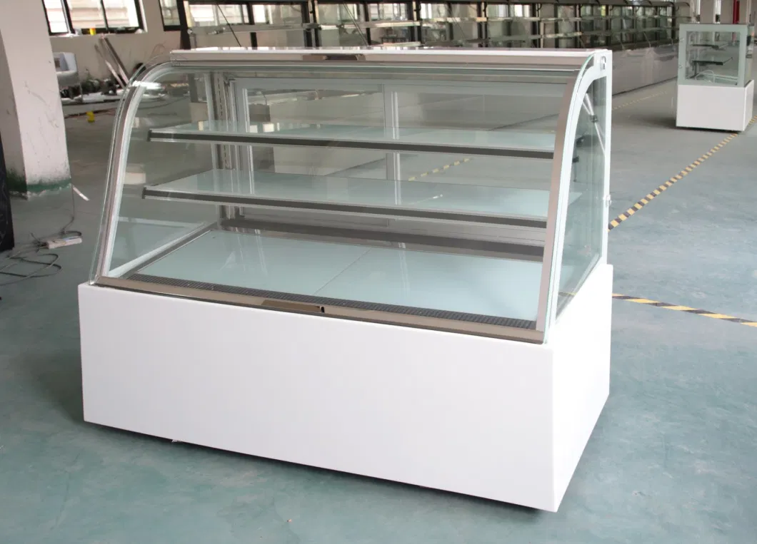 Cake Display Cabinet Refrigeration Commercial Air-Cooled Small 201 Fridge Milk Tea Shop Fruit Fresh Freezer Mirror Stainless Steel Base