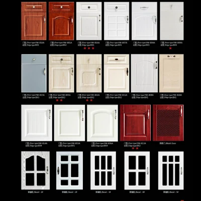 American Style PVC MDF Wood Kitchen Cabinet Door (FY061)